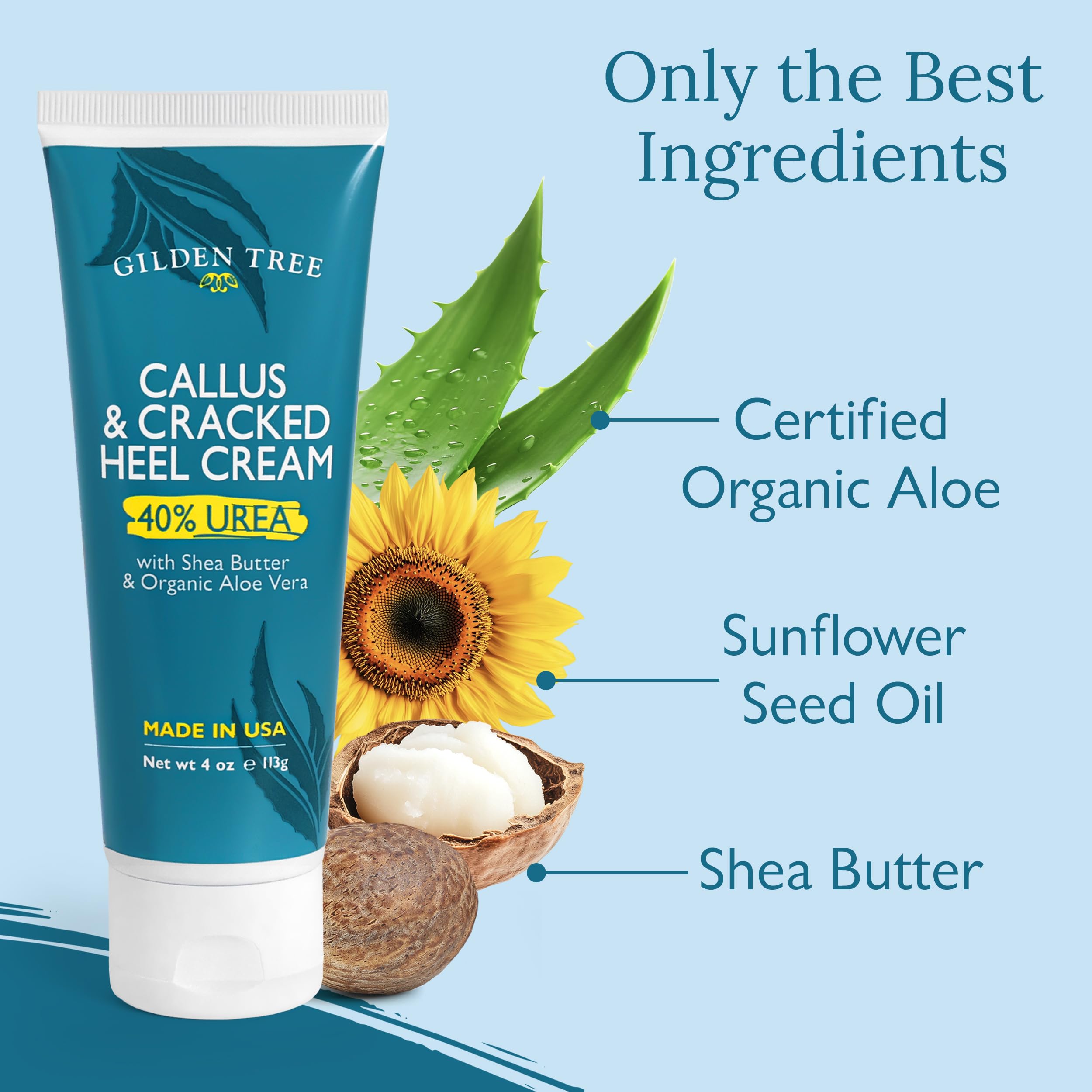 GILDEN TREE crema Urea 40% con karité y aloe.