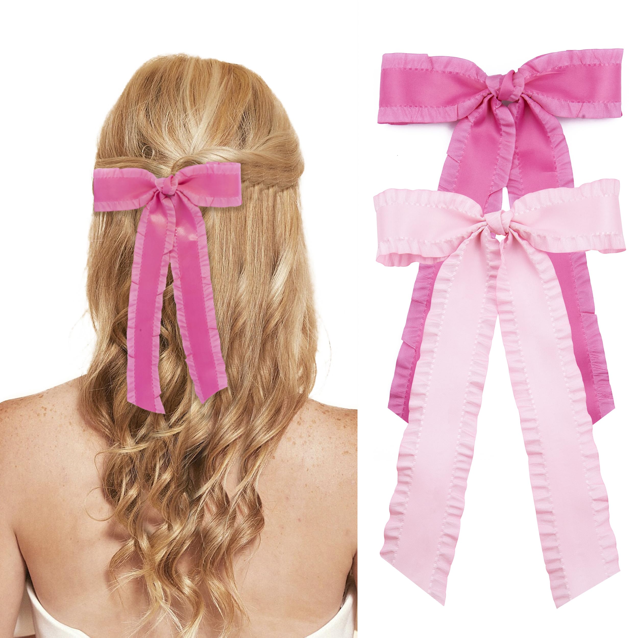 Lazo GiLi con clip de metal para el cabello, ideal para peinados seguros.