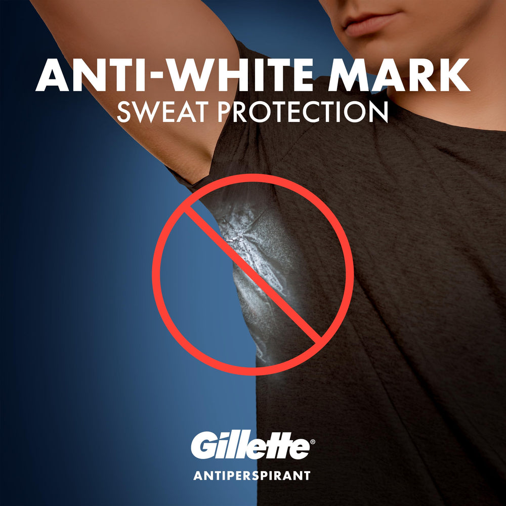 Gillette antitranspirante protege contra marcas blancas en la ropa durante todo el día.