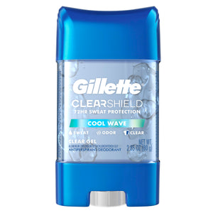 Desodorante gel claro de Gillette con protección 72 horas para sudor.