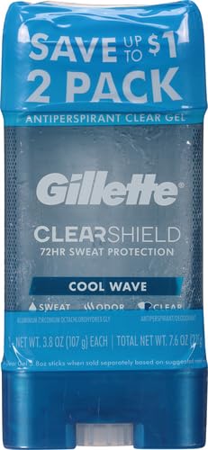 Aplicación rápida del gel claro de Gillette Endurance para frescura duradera.