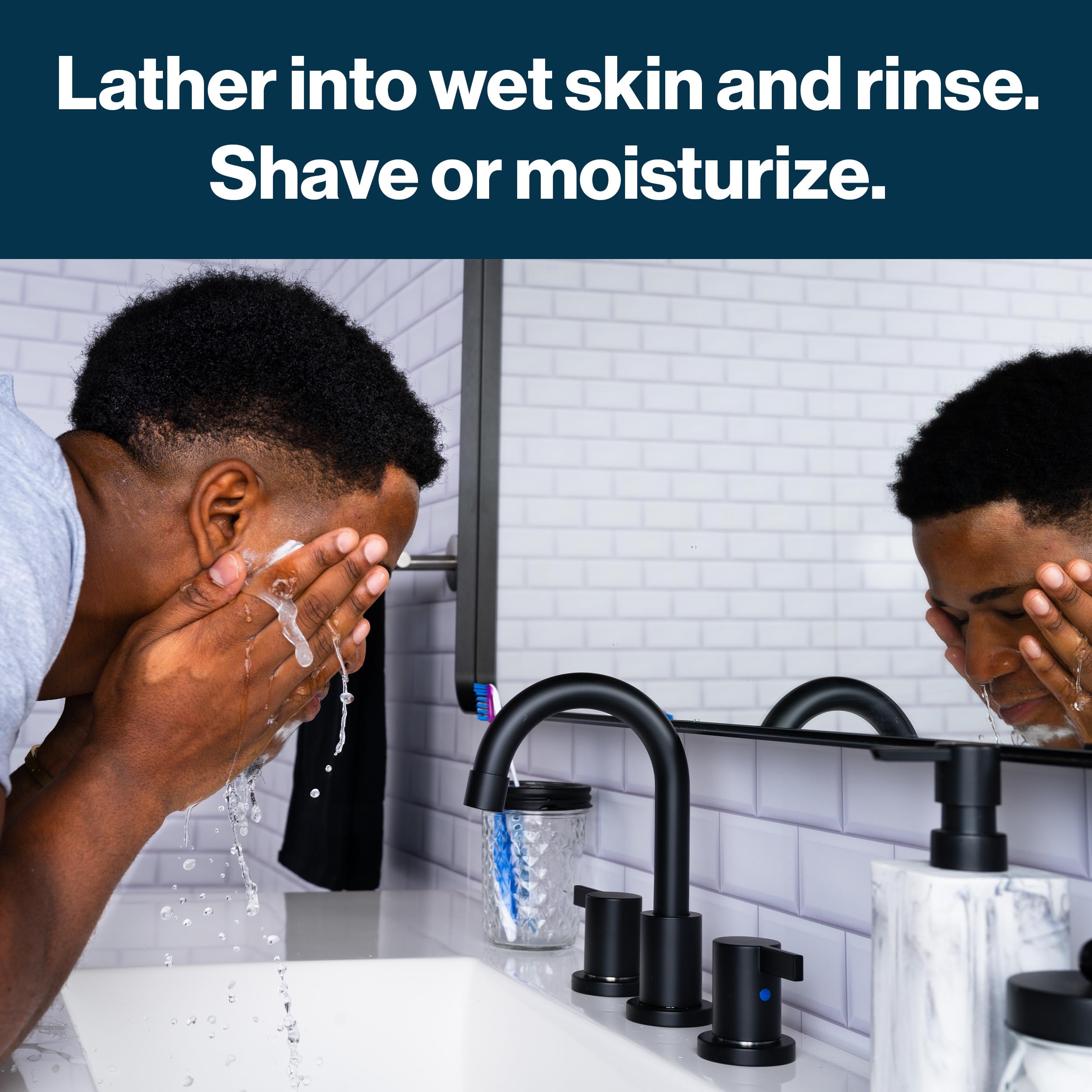 Uso pre-afeitado con SkinGuard Scrub para piel más preparada.