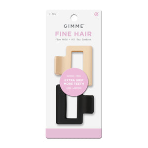 GIMME Beauty clip cuadrado dientes extras ofrece mayor agarre para pelo fino.