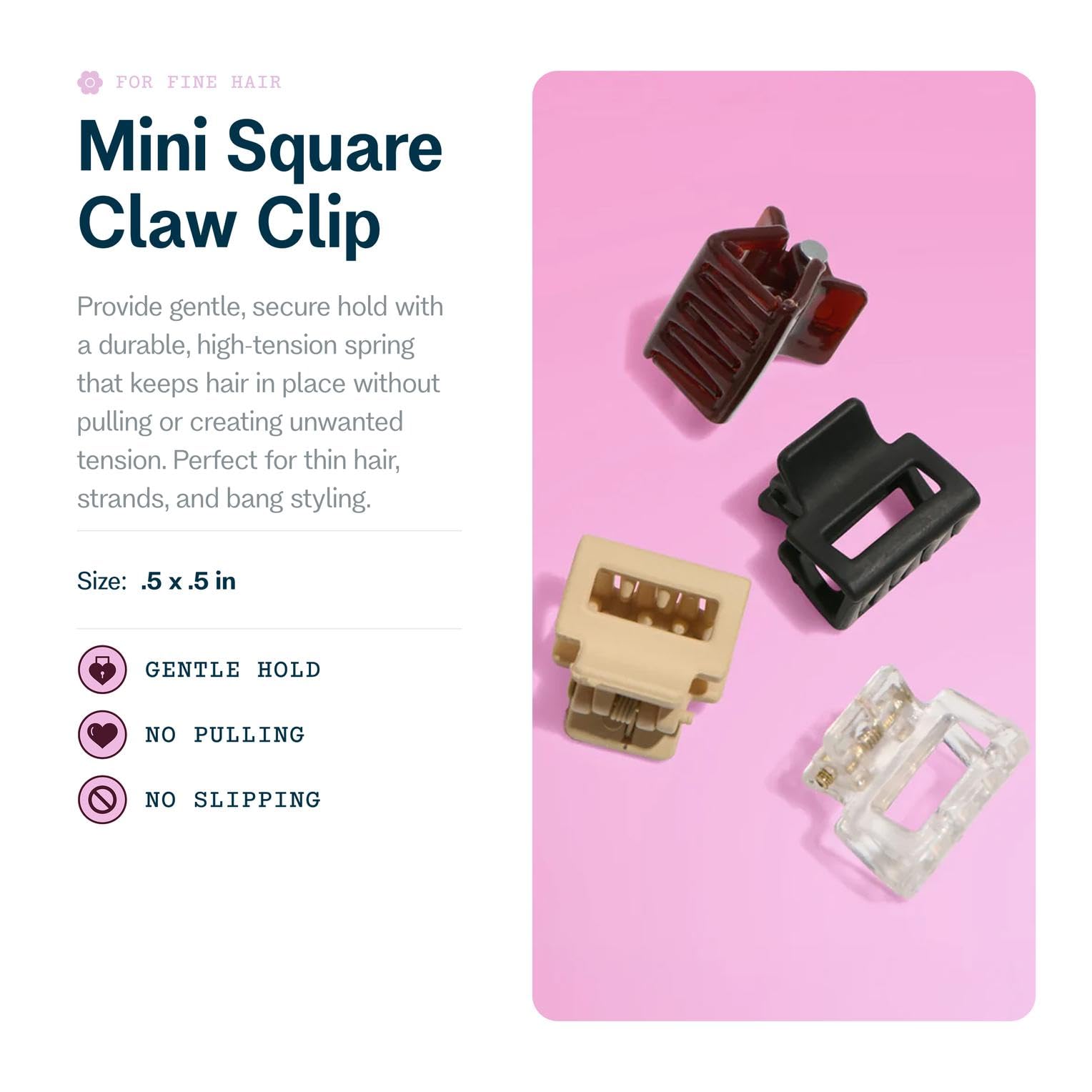 GIMME Beauty clip mini para cabello fino, ideal para flequillos y mechones.