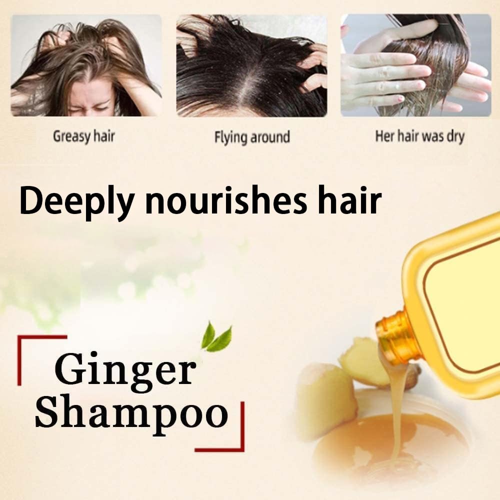 Ginaday champú jengibre, uso diario para cabello limpio y nutrido.