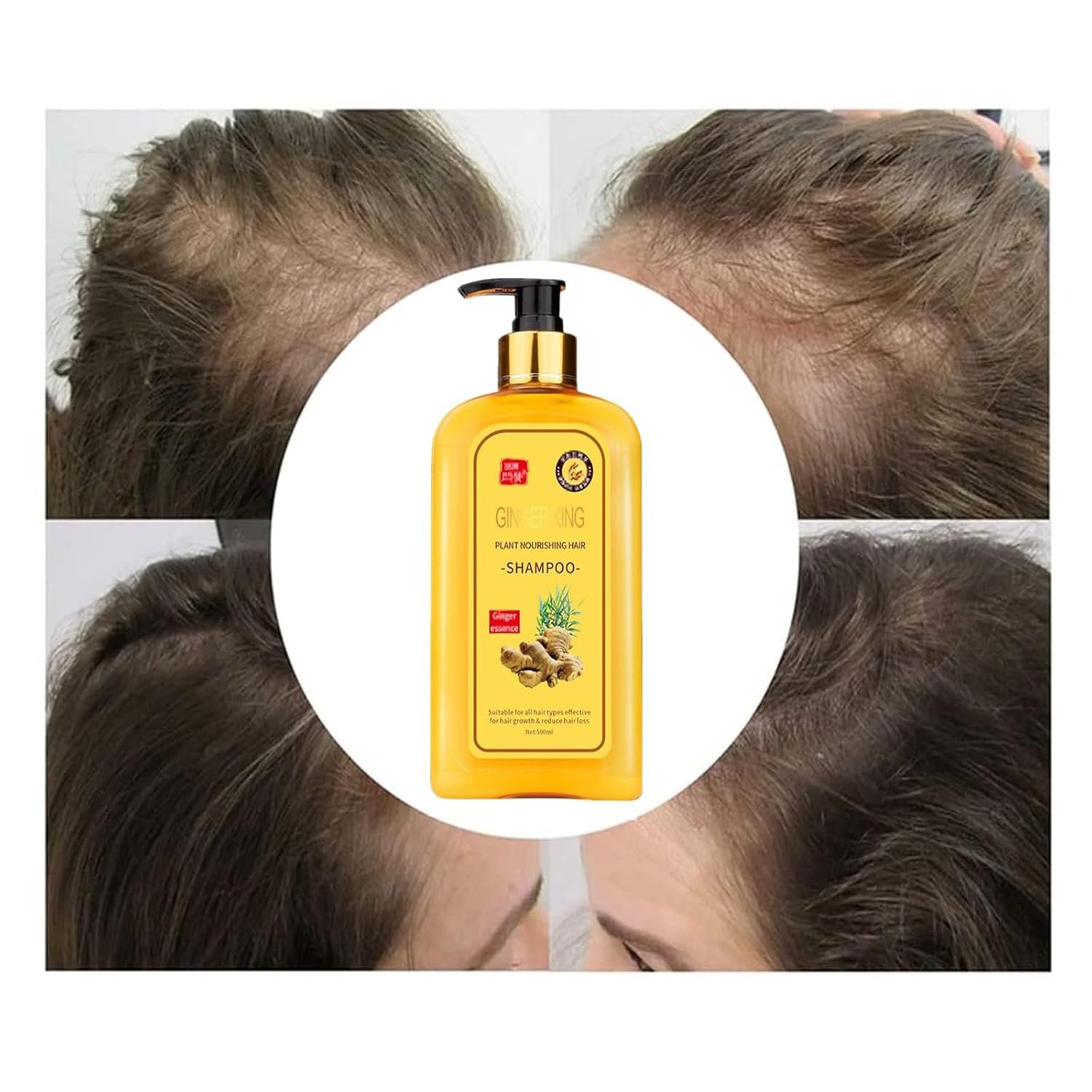 Ginaday champú jengibre, brillo natural y cabello más suave.
