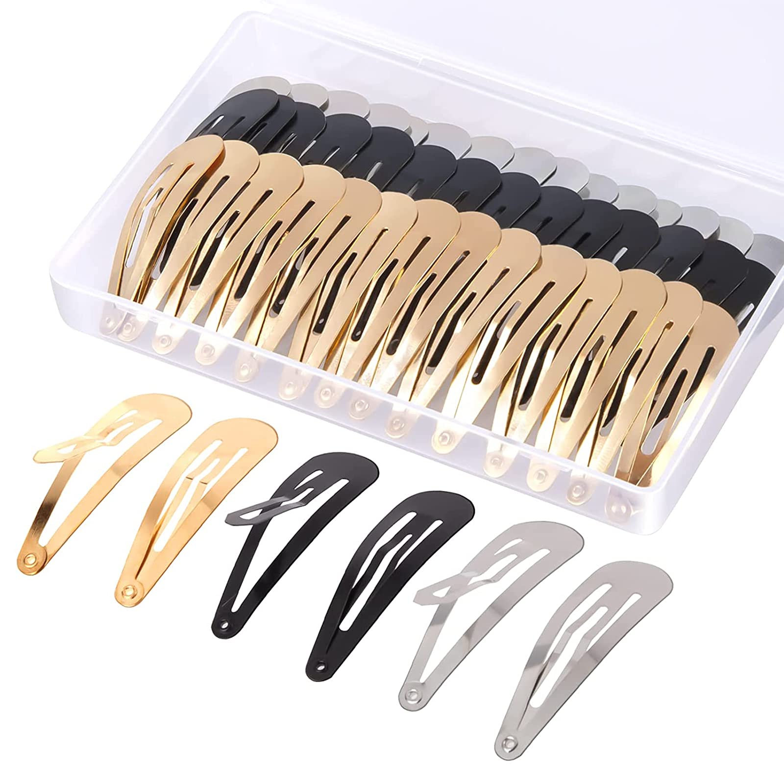 Pinzas Gingbiss doradas de 2 pulgadas para peinados duraderos.
