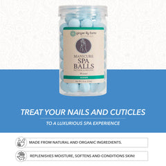 Aroma oceánico suave durante el uso de las bolas para manicura en casa.