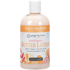 Ginger Lily Farms Botanicals Coco Mango, frente del frasco, hidratación diaria