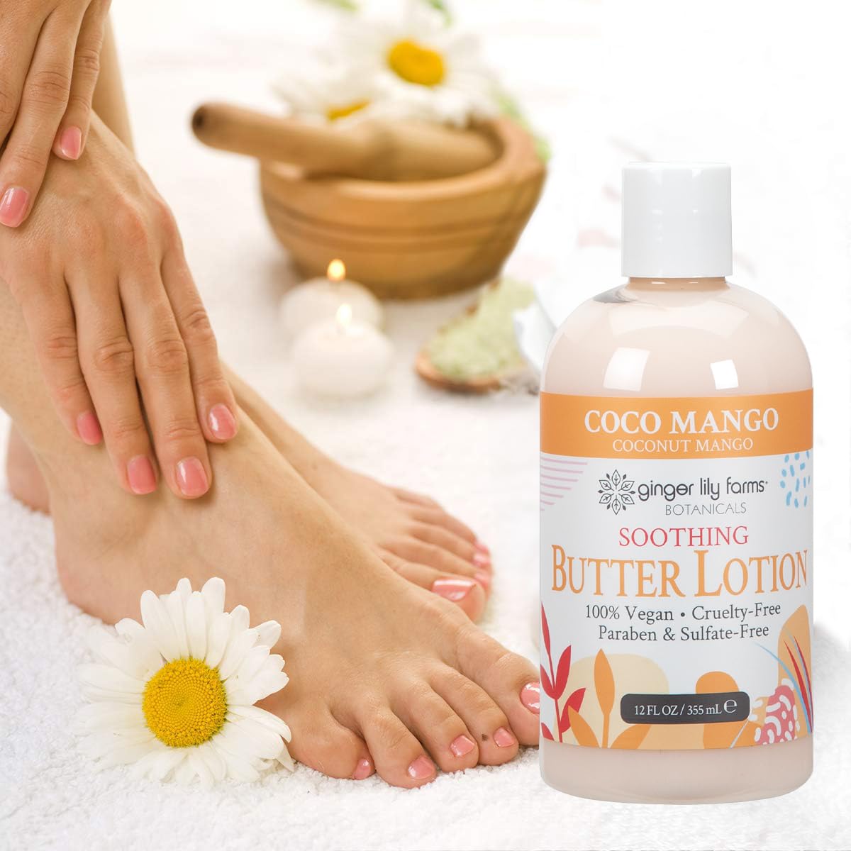 Ginger Lily Farms Botanicals Coco Mango, envase de 355 ml para uso diario