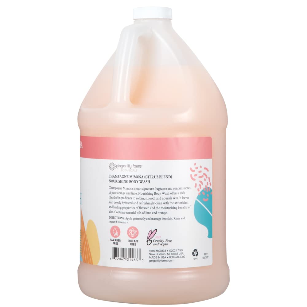 Ginger Lily Farms Botanicals Espuma cremosa Jabón Corporal limpia suavemente la piel.