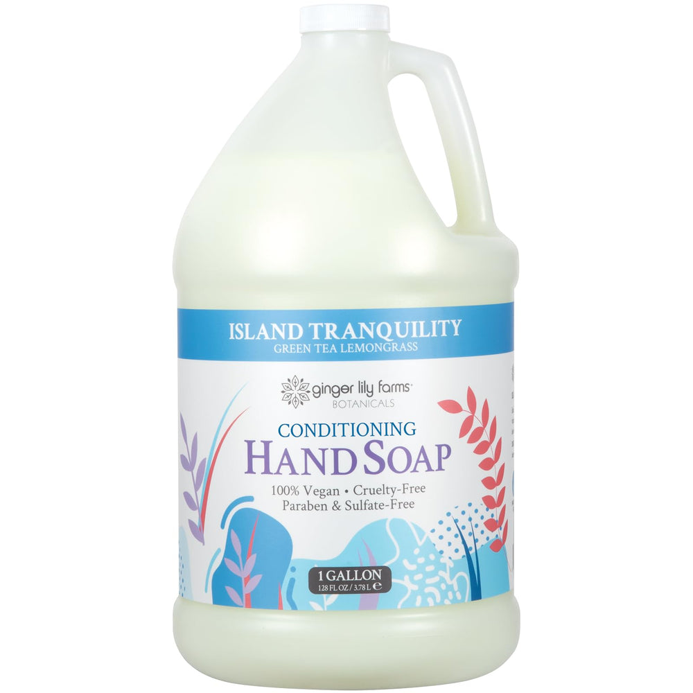Ginger Lily Farms Botanicals Jabon Mano Isla Tranquilidad, aroma calmante para uso diario.