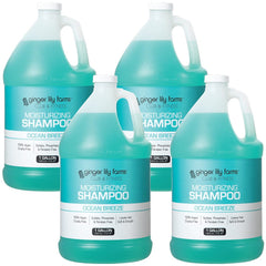 Champú hidratante Ginger Lily Farms, botella de 1 galón, cabello suave y brillante.