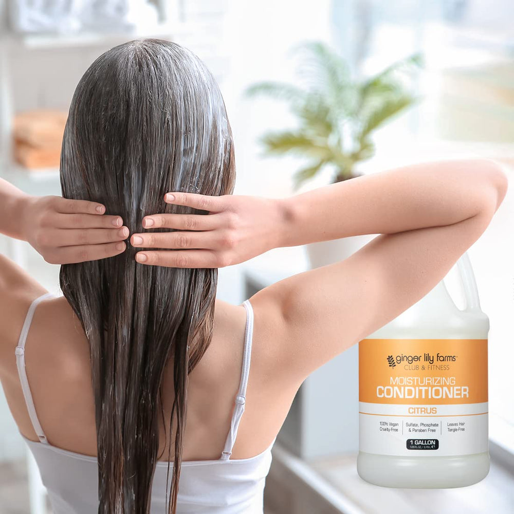 Aplicación en la ducha con Ginger Lily Farms Club & Fitness para cuidado rápido