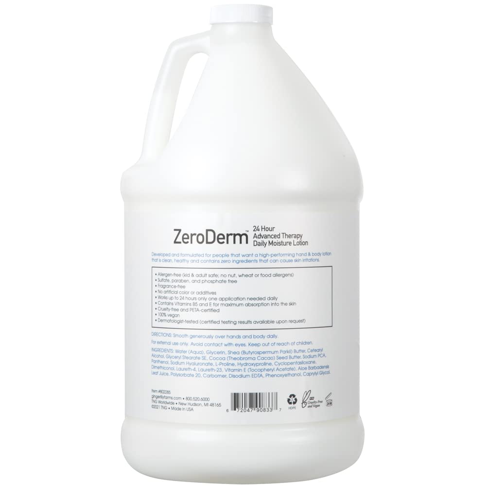 ZeroDerm Ginger Lily Farms crema suave con textura ligera para uso diario
