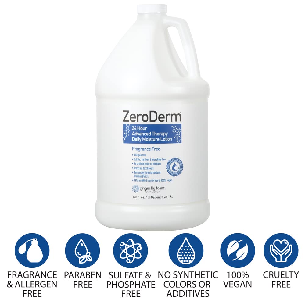 Ginger Lily Farms ZeroDerm para manos y cuerpo, hidratación duradera