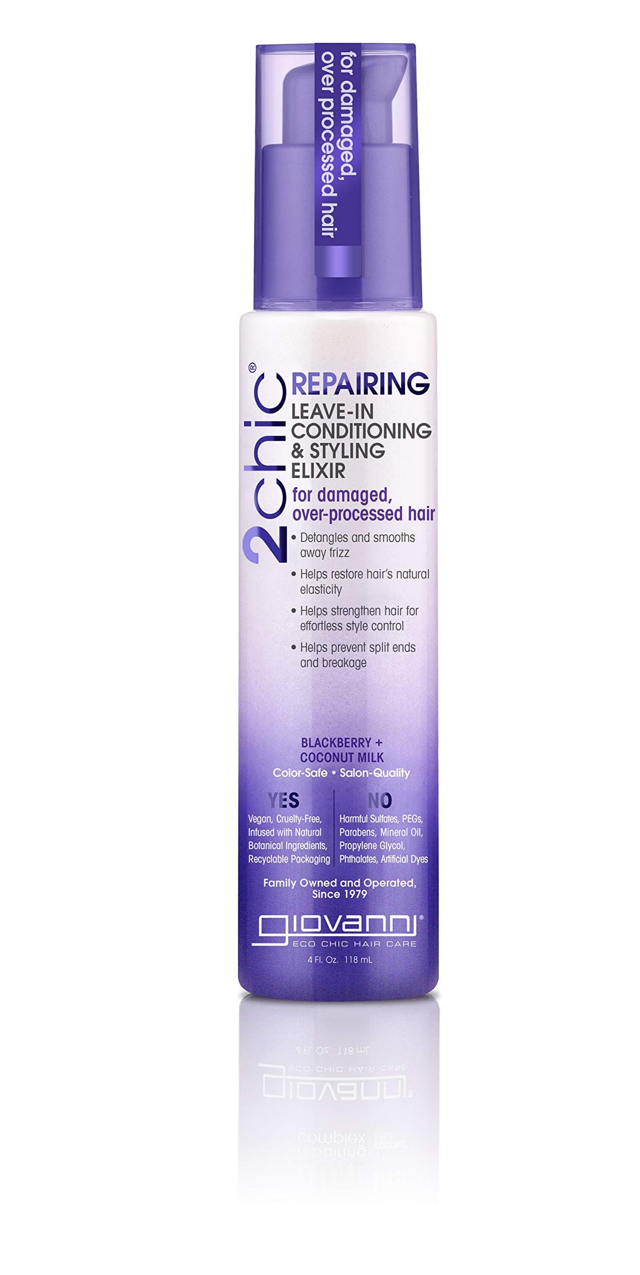 GIOVANNI 2chic Elixir reparador en botella hidrata y suaviza el cabello