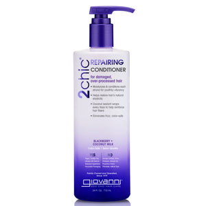 Acondicionador Giovanni Color Seguro 2Chic, botella, protege el color mientras hidrata.