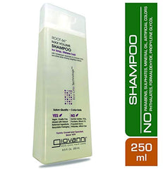 Etiqueta del Champú Giovanni Ec Root 66 con indicaciones claras para uso correcto.