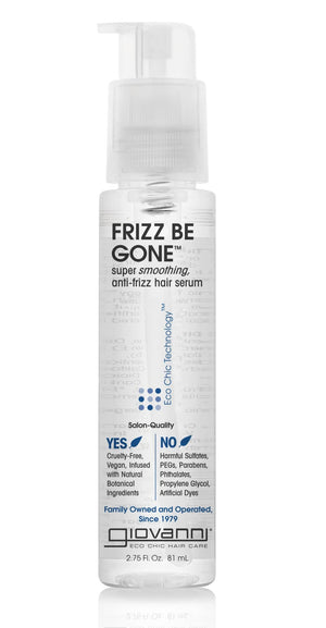 GIOVANNI Eco Chic Frizz Be Gone: botella para controlar el encrespamiento y aportar brillo.