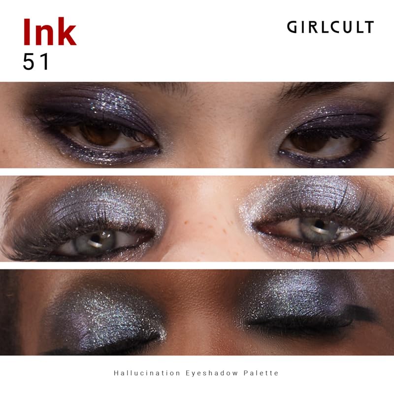 GIRLCULT Paleta compacta con espejo integrado para aplicación precisa