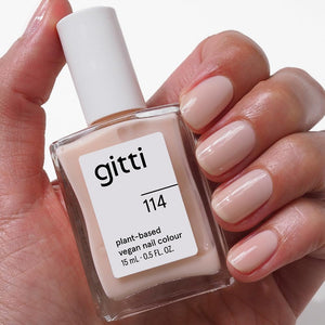 Esmalte gitti tono 114 rosa brillo en botella para color intenso