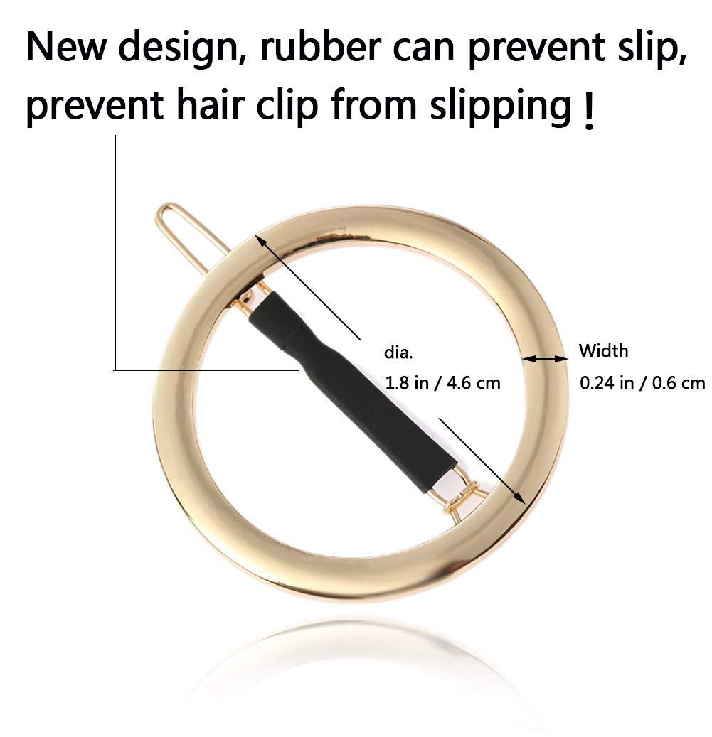 GIYOMI clip círculo hueco oro ideal para peinados rápidos.