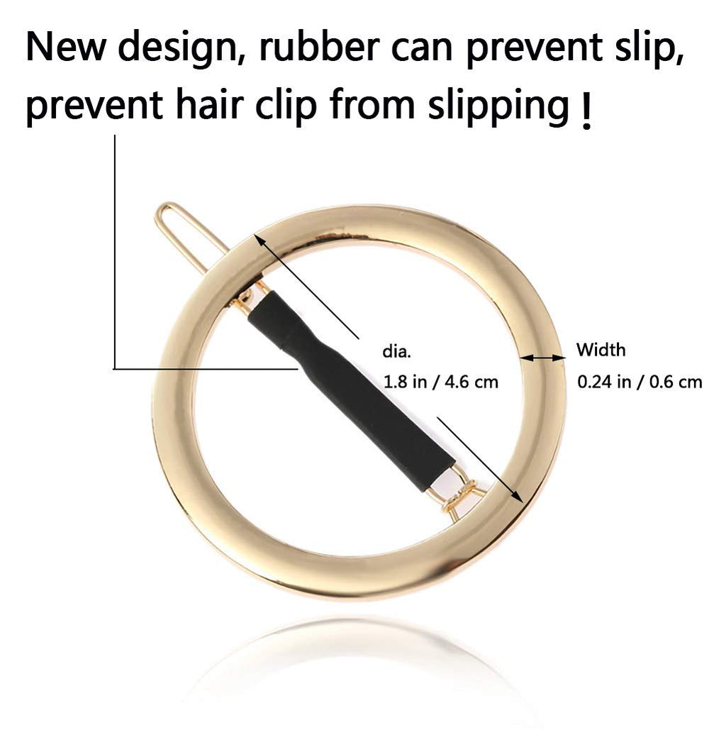 GIYOMI clip círculo hueco oro ideal para peinados rápidos.