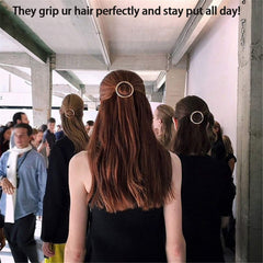 GIYOMI clip círculo hueco plata ideal para eventos y diario.
