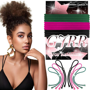 GJRR coletero satinado ajustable en 3 colores para cabellos naturales