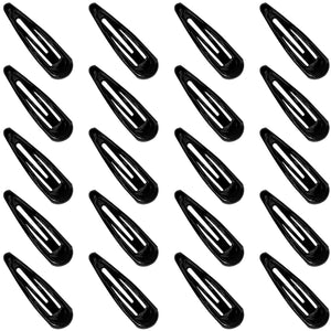 GKETN clip de pelo en forma de gota de agua, negro pulido, ideal para peinados diarios.