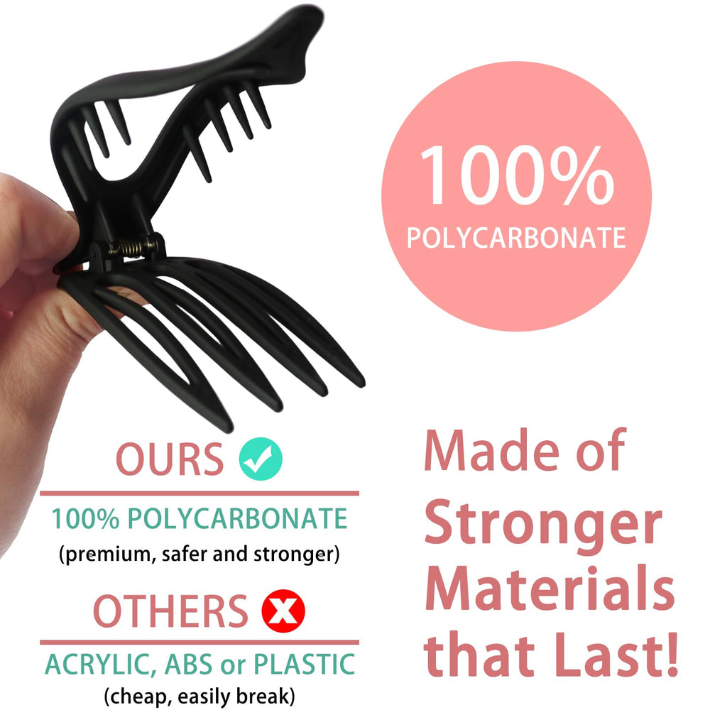 GKETN pinzas de cabello 100% policarbonato resistentes para uso diario