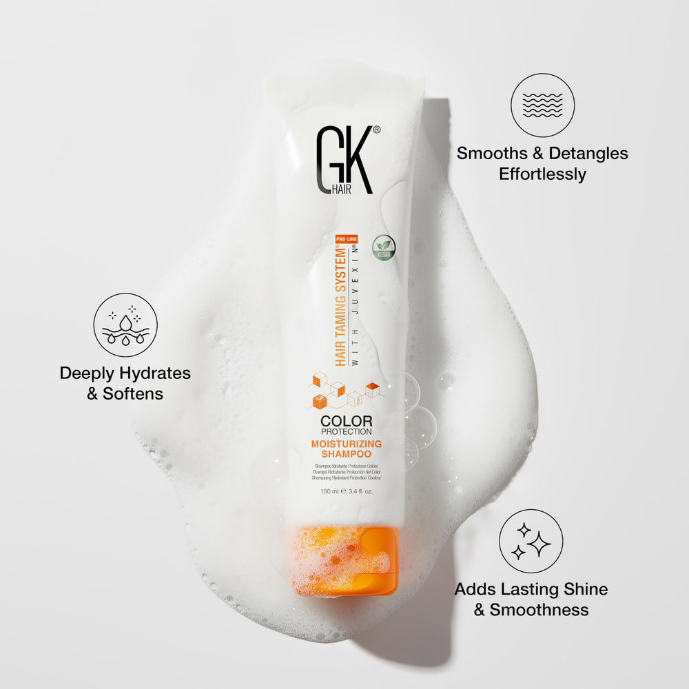 GK HAIR fórmula sin sulfatos en botella: limpieza suave sin perder hidratación