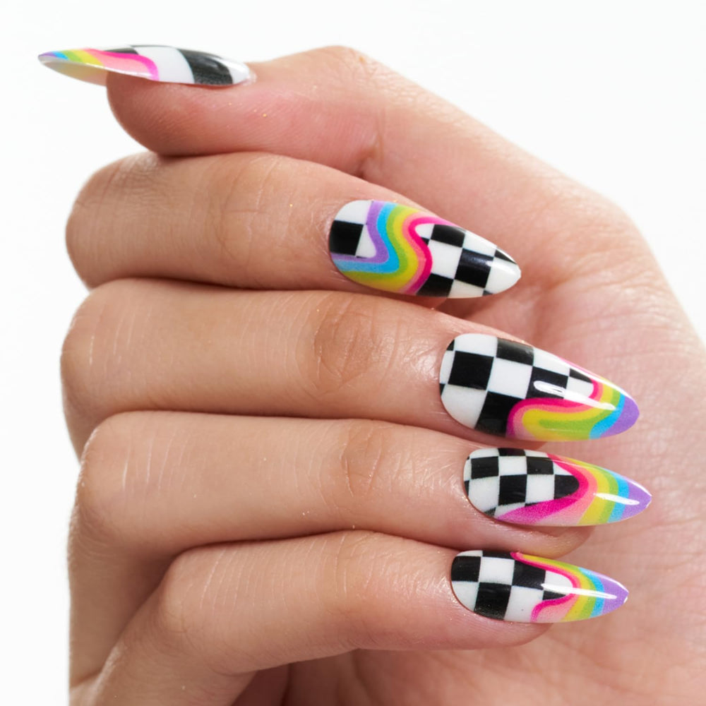 GLAMERMAID Uñas de forma estilete corta para ocasiones.