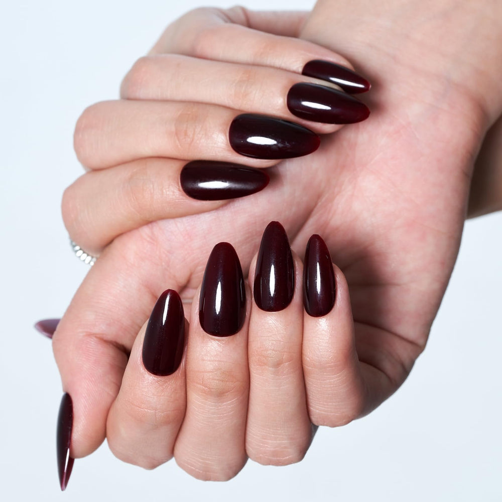 GLAMERMAID Unas diseño gótico burdeos, estilo audaz para eventos temáticos