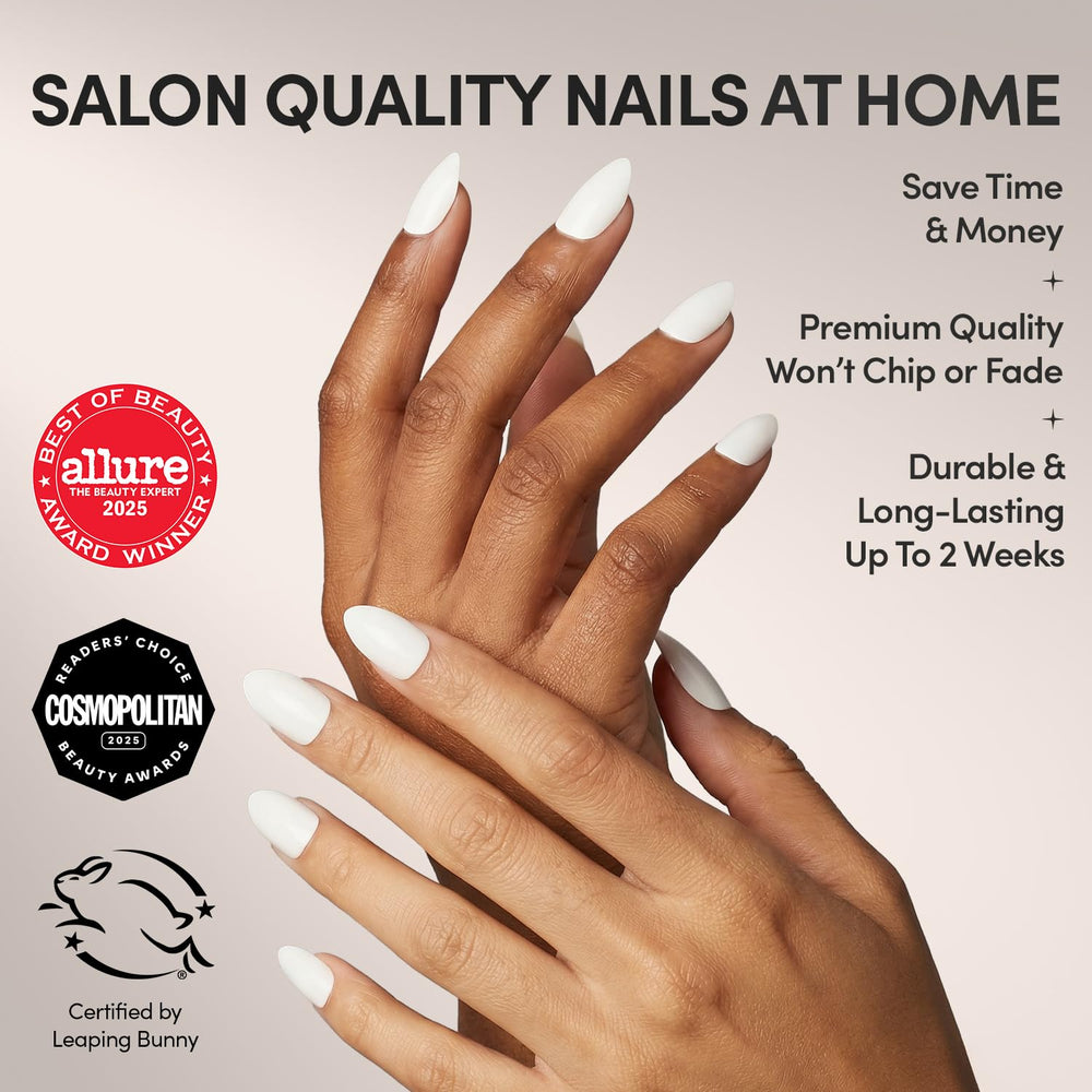 Glamnetic Angel: set de 24 uñas con tallas variadas para ajuste personalizado