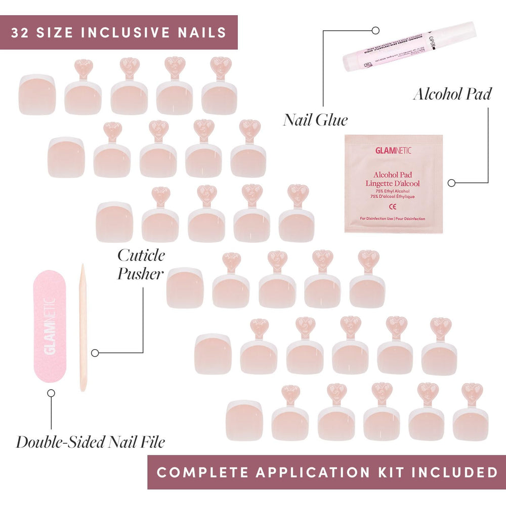 Pestañas despegables para aplicación fácil de Glamnetic en uñas.