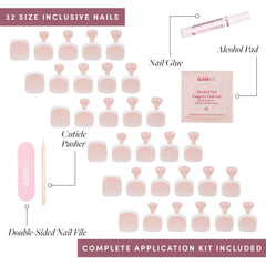 Pestañas despegables para aplicación fácil de Glamnetic en uñas.