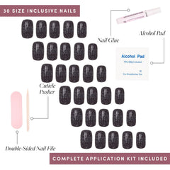 Glamnetic Estuche con 30 uñas en 15 tallas para ajuste personalizado