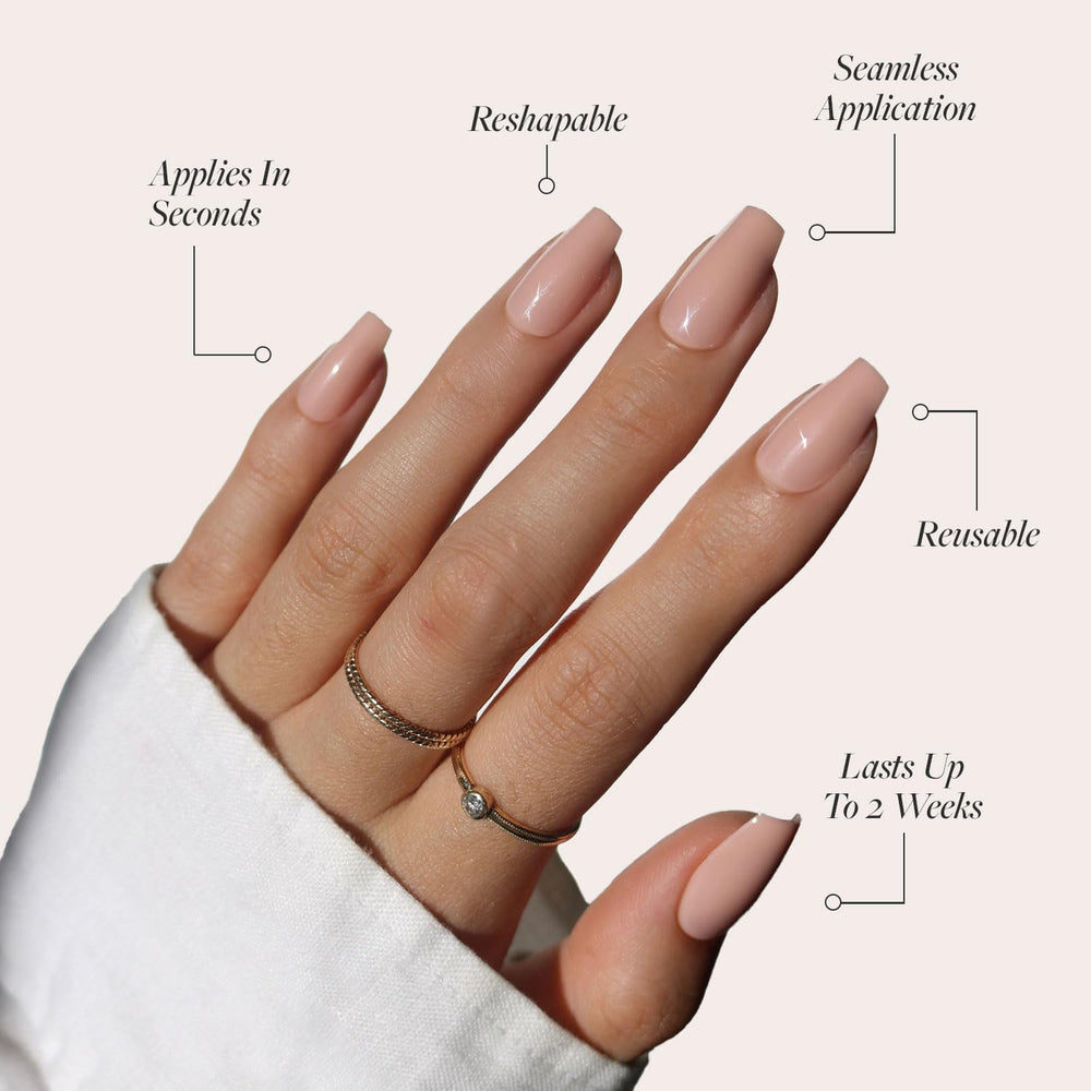 Glamnetic Exposed: caja de almacenamiento para uñas listas.