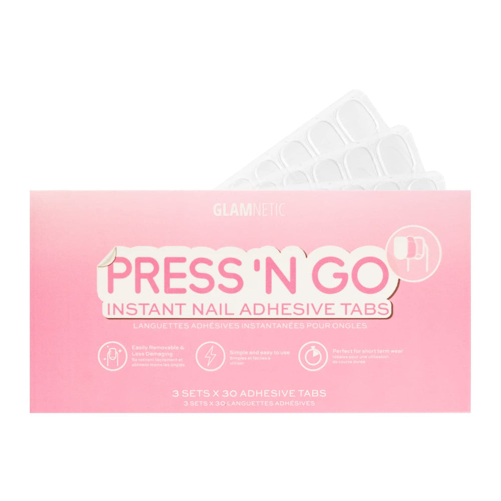 Glamnetic Press 'n Go: caja de 90 adhesivos para uñas, lista para cambiar estilo.