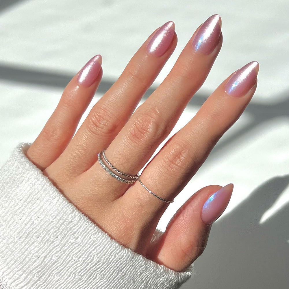 Glamnetic Seaspell uña con acabado terciopelo rosa, elegancia duradera