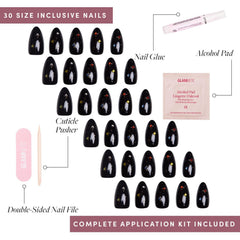 Glamnetic Winter Comet: forma almendra corta para uso diario cómodo.