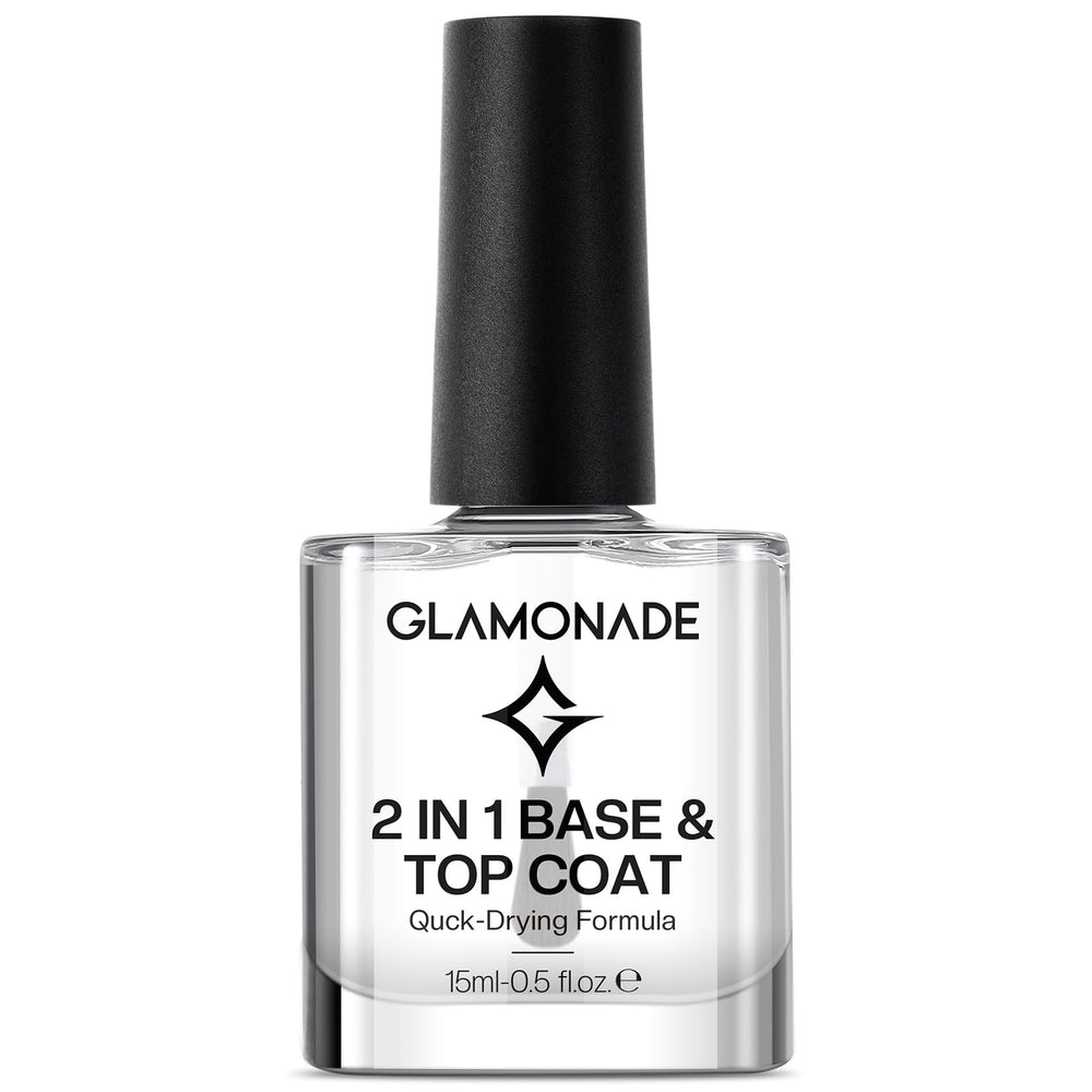 Glamonade Base: base y capa superior con brillo alto y secado rápido.