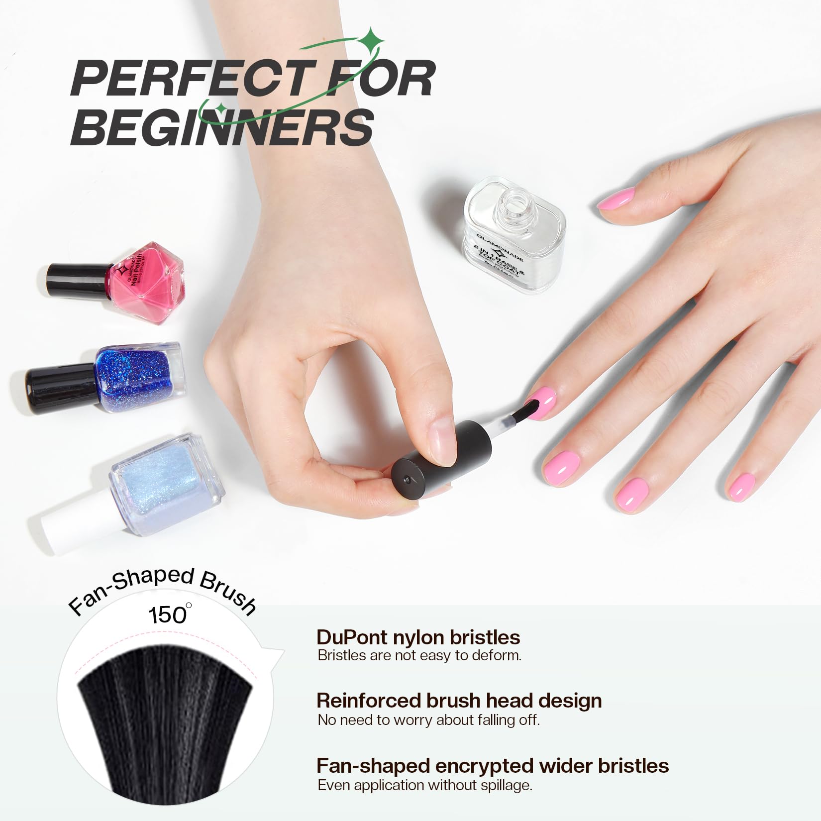 Glamonade Base: manicura rápida con capa base y acabado confiable.