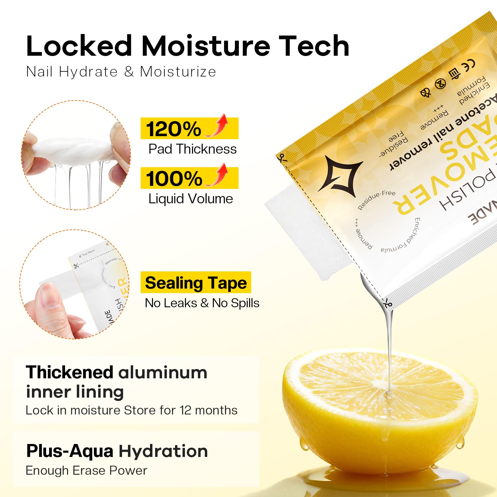 Glamonade: aceite de limón hidrata uñas y cutículas durante la remoción.