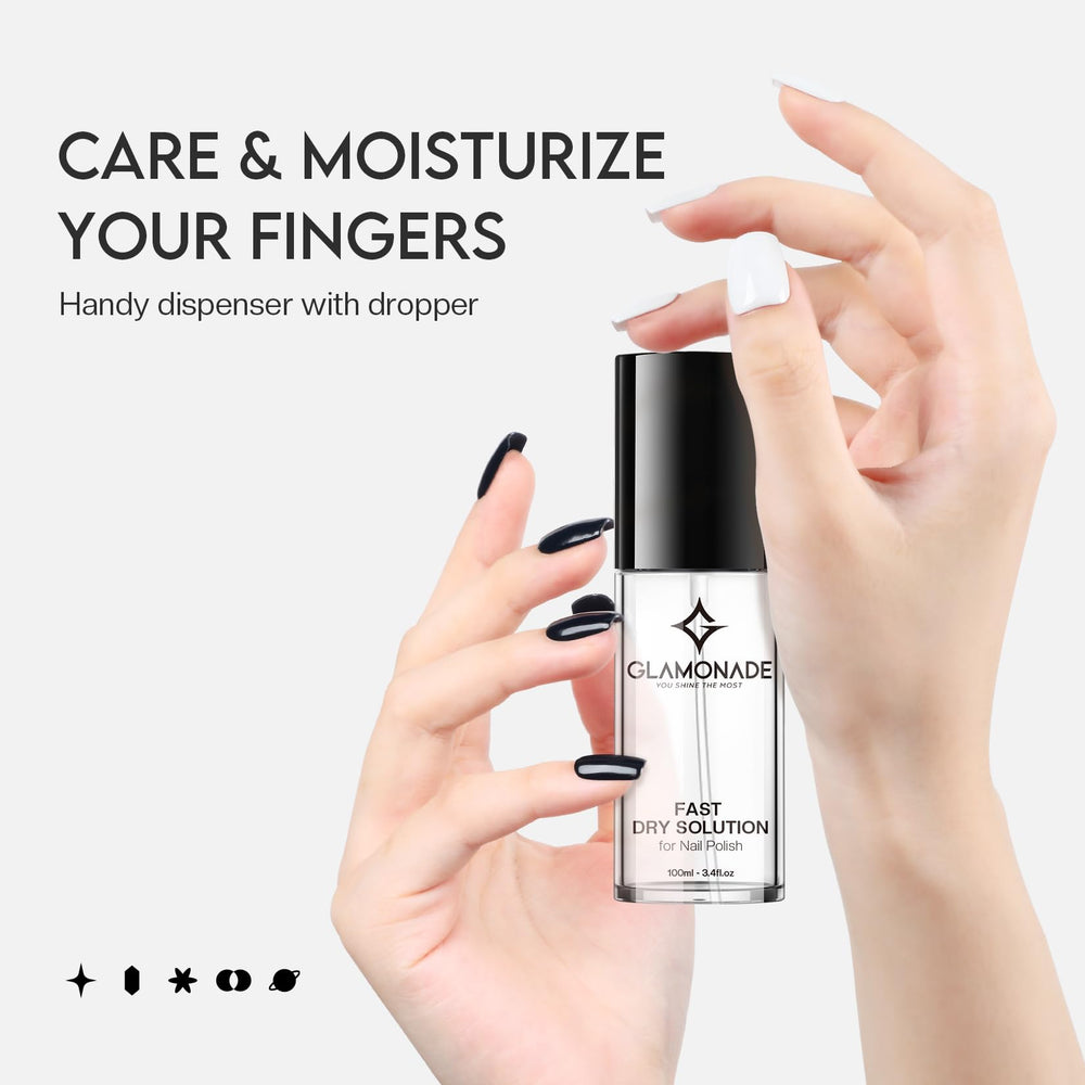 Glamonade: resultado brillante que realza el color de las uñas.