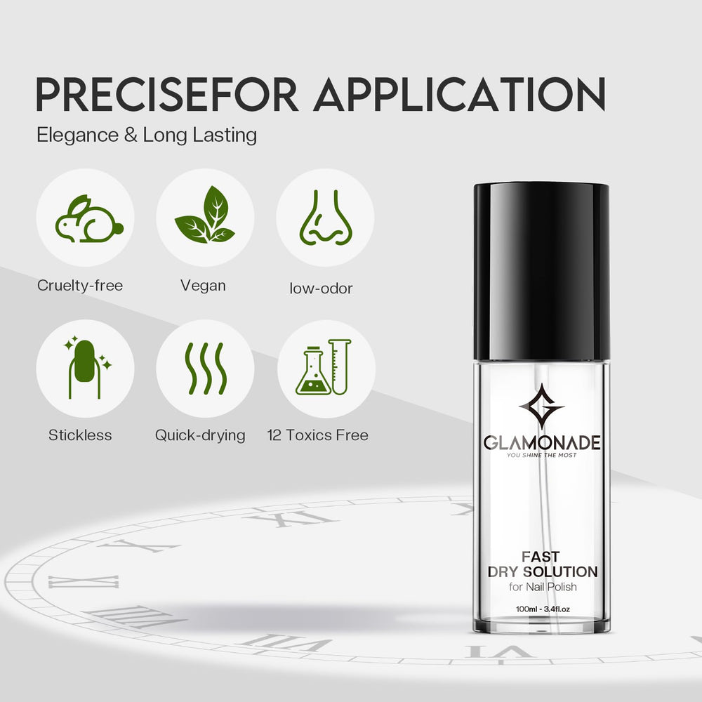 Glamonade: uñas con acabado suave gracias a la solución.