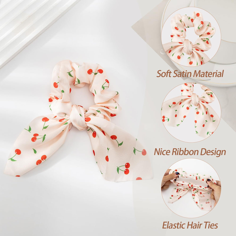 Glaudmeiss scrunchies seda lazo anudado, acabado suave que cuida el cabello.