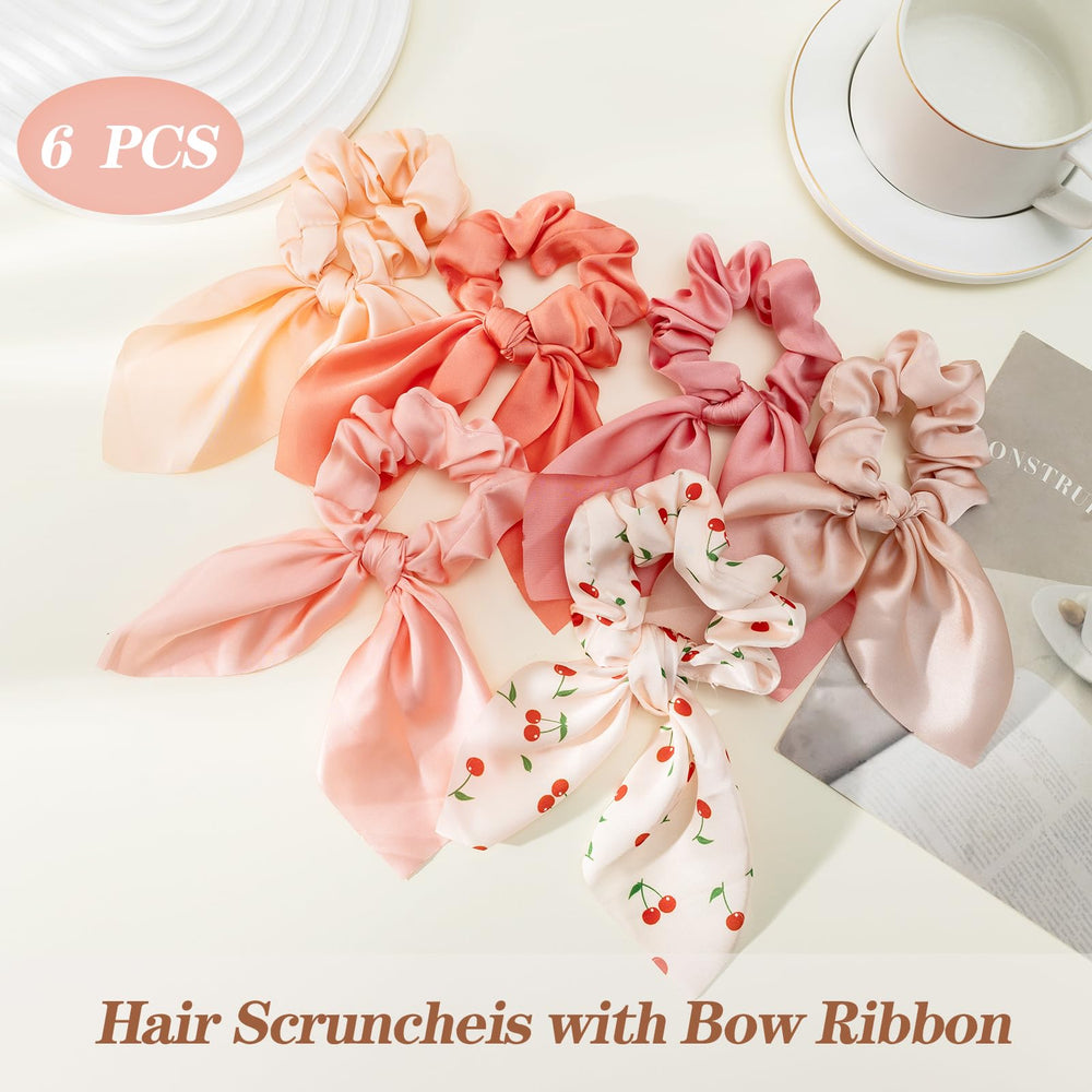 Glaudmeiss scrunchies seda lazo anudado, regalo perfecto para amigas y familiares.